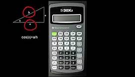 TI-30Xa Calculator: Trigonometric functions and their inverses