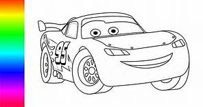 Como Dibujar y Pintar a Rayo McQueen de Cars - Dibujando y Pintando