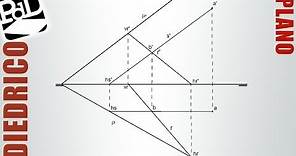 Plano definido por una recta y un punto (Sistema Diédrico).