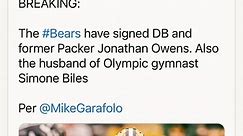 #greenscreen Simone Biles's Husband gets traded to the Chicago Bears!! This makes team number FOUR for him. Hmmm, I wonder why he keeps getting let go? #jonathanowens #simonebileshusband #simonebileshusbandtraded #chicagobears #jonathanowenstraded #greenbaypackers