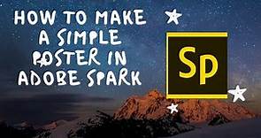 Adobe Spark Tutorial 2020 How to make a poster in Adobe Spark