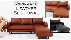 DIY Miniature - Leather Sectional Couch