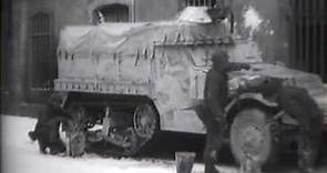 WW2: 10th Armored Division Whitewashing Vehicles in Metz, France (January 13, 1945)