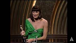 Anjelica Huston wins Best Supporting Actress | 58th Oscars (1986)