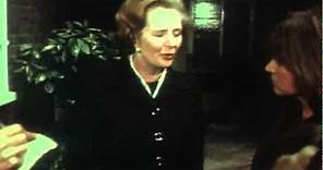 Margaret Thatcher speaking to the press immediately after the assassination of Airey Neave