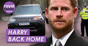 Prince Harry Arrives at Clarence House To See King