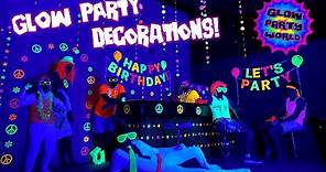 BLACK LIGHT PARTY! 🥳 Best Neon Party Decorations & Glow Party Supplies 🎈