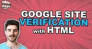 Google Site Verification with HTML File Upload (Search Console)