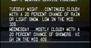 Weather Channel Local Forecast 1986