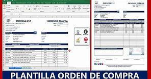 ORDEN DE COMPRA EN EXCEL VBA | Plantilla para ORDENES DE COMPRA en Excel GRATIS-MACROS VBA
