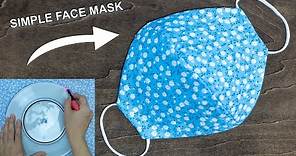 Make Fabric Face Mask at home | DIY Face Mask No Sewing Machine | Easy Face Mask Pattern