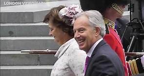 Tony Blair & wife Cherie @ London 3 june 2022 during Queen Elizabeth II Jubilee Thanksgiving service