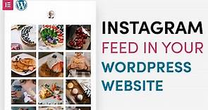 How to add Instagram feed in wordpress for free