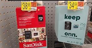 Sandisk 256gb Micro sd card a Wal-Mart $38.98