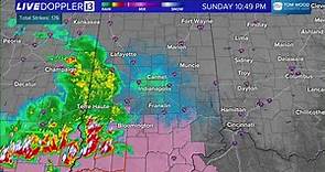 Live Doppler 13 Radar | Strong storms move into Indiana