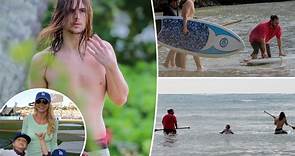 Britney Spears’ sons, Sean Preston and Jayden, seen paddleboarding with dad Kevin Federline in Hawaii after move