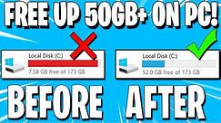 How to FREE Up Disk Space on Windows 10, 8 or 7! 🖥️ More than 50GB+!