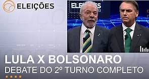 DEBATE LULA E BOLSONARO COMPLETO: Lula e Bolsonaro participam do 1º debate presidencial do 2º turno