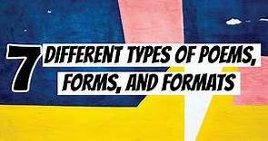 7 Different Types of Poems, Forms, and Formats