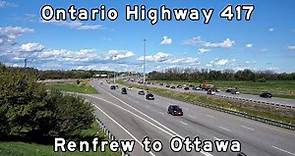 Ontario Highway 417 - Renfrew to Ottawa - Trans-Canada Highway - 2020/04/06