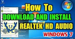how to download and install realtek high definition audio driver windows 7