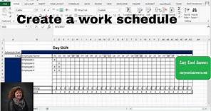 How to create a work schedule in Excel