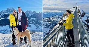 Nieve y vistas increíbles: las lujosas vacaciones de Maxi López y su novia, Daniela Christiansson, en los Alpes suizos