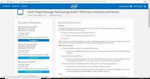 How To Download Intel Rapid Storage Technology Driver In Windows 10