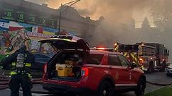 Fire crews battle blaze at Belmont Cragin dollar store