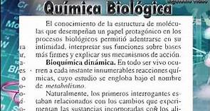 #1 Química Biológica | Bioquímica descriptiva y Bioquímica dinámica