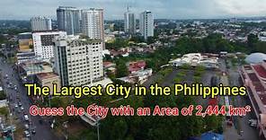 Davao City the largest city in the Philippines / aerial view and profile