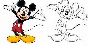 Como Dibujar y Pintar a Mickey Mouse