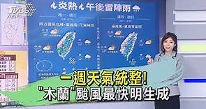 一週天氣統整!「木蘭」颱風最快明生成｜TVBS新聞