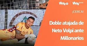 La doble atajada de Neto Volpi en el Millonarios vs. Tolima