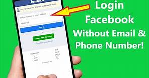 How To Login Facebook Account Without Email And Phone Number!! - Howtosolveit