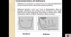 Software Engineering : Definition and characteristics of software