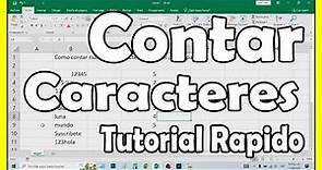 Como contar numero de caracteres en Excel paso a paso - comoconfigurar