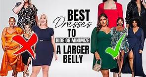 Best Dresses To Hide Or Minimize A Large Stomach | Belly Flattering Dresses | Female Outfits