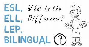 ELL vs ESL, LEP, Bilingual: The Difference
