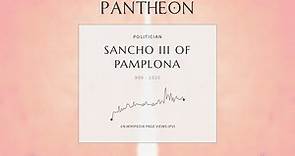 Sancho III of Pamplona Biography - King of Pamplona and ruler of Aragon from 1004 to 1035