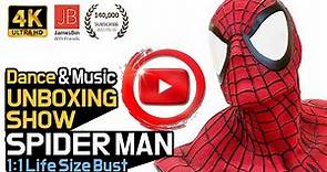 Spider Man Bust Life Size Statue Review | Marvel Custom Resin Unboxing!