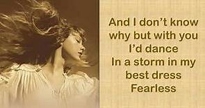 FEARLESS - Taylor Swift (Taylor's Version) (Lyrics)
