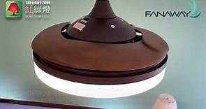 入門級 真正原裝正版 小型 FANAWAY EVORA retractable ceiling fan自動收合 吊扇燈 風扇燈 紅綠燈燈飾吊扇燈專門店 Since 2010 TPLighting.hk
