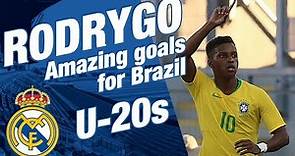 RODRYGO GOES amazing goals for Brazil U-20s