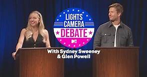 Lights, Camera, Debate w/ Sydney Sweeney & Glen Powell | MTV