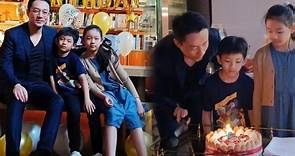 汪小菲为儿子庆祝生日，一对儿女的正脸照曝光，哀愁满脸显不悦