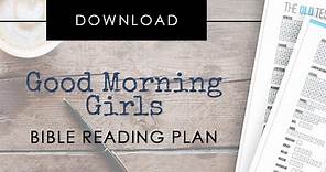 Good Morning Girls Resources - Women Living Well