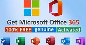 Download, Install and Activate Genuine MS Office 365 for free for Lifetime (Official Microsoft)