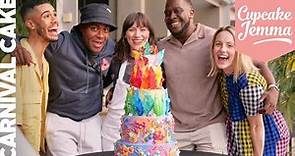 Liam Charles 4 Tier Carnival Birthday Cake | Cupcake Jemma