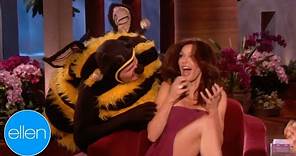 Teri Hatcher Gets Scared By a Bee!